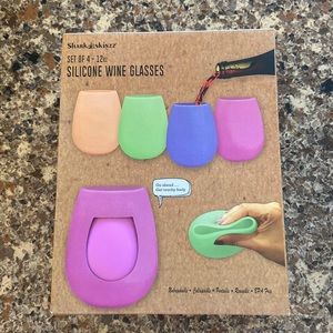 Sharkskinzz silicone wine glasses set of 4